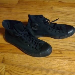 Converse All Star High Top Canvas Shoes 10.5 black